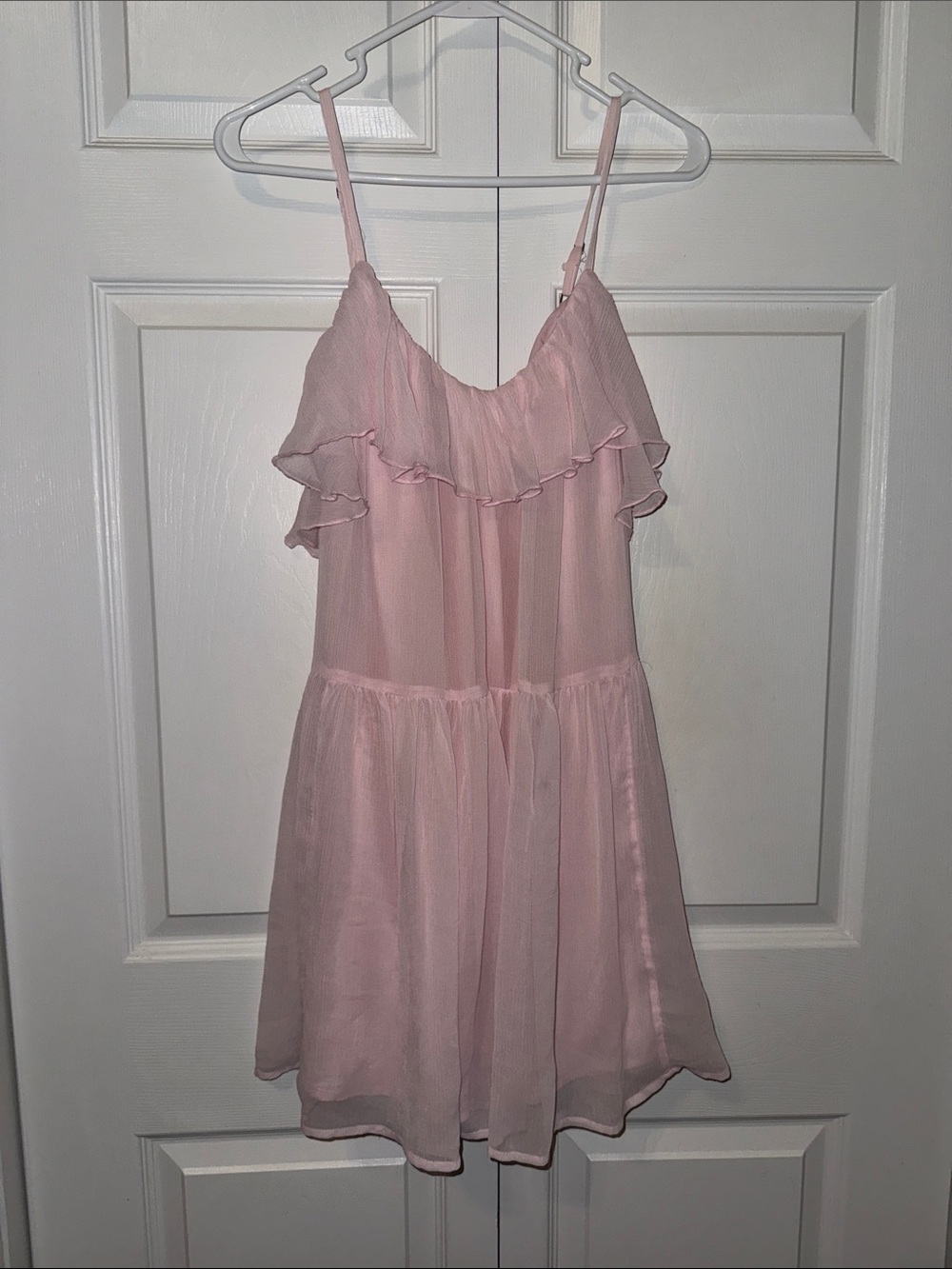 Old Navy Light Pink Ruffle Mini Dress